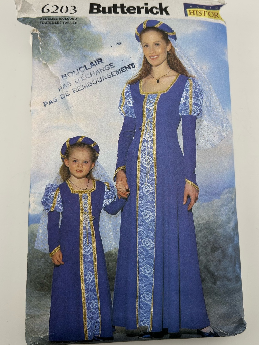 🪡 BUTTERICK Sewing Pattern Children's / Misses’ Historical Costume 6203